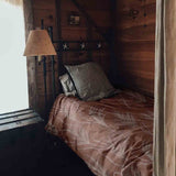 Juego de ropa de cama con manta terapéutica en rosa antiguo con hierba de pampas