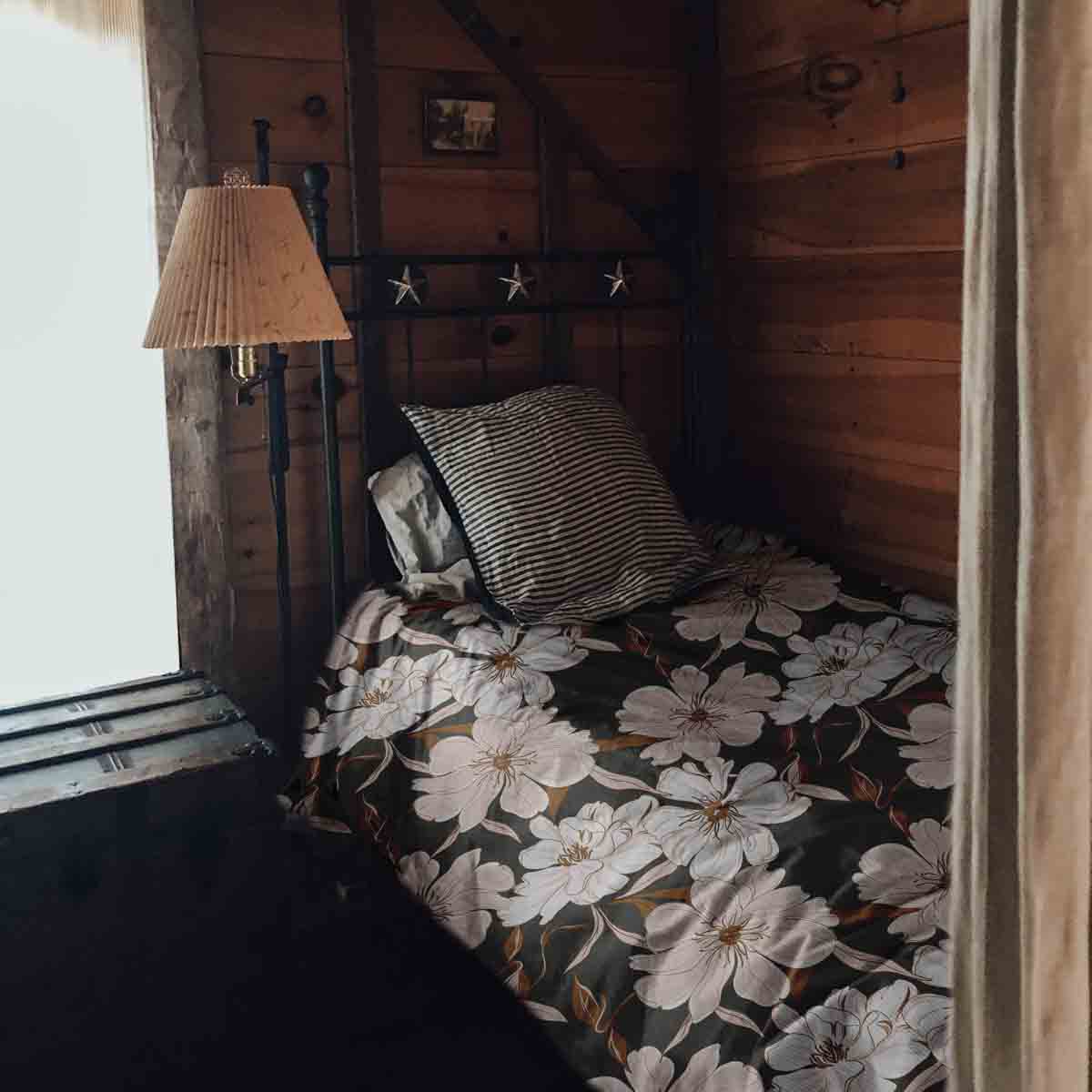 Set de ropa de cama con manta terapéutica y flores de áster rosa