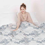 Set de ropa de cama con manta terapéutica gris muralla china