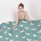 Manta terapéutica original - Funda de algodón Funda Origami Cisne