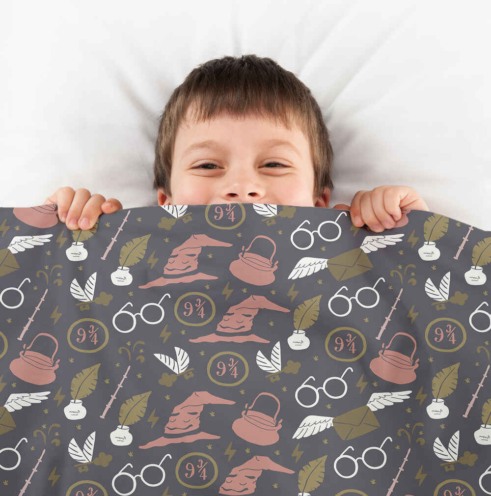 Juego de ropa de cama con manta terapéutica negro magia