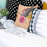 Almohada de salud naranja con grulla