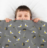 Juego de ropa de cama con manta terapéutica gris Sombrero mágico