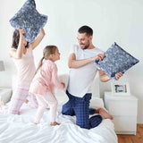 Almohada de salud azul Navidad