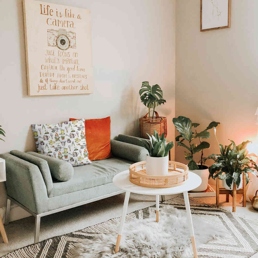 Almohada de salud blanca para jardinería