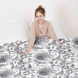 Set de ropa de cama y manta terapéutica gris primavera