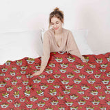 Manta terapéutica original - Funda de algodón roja para llevar