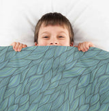 Set de ropa de cama con manta terapéutica tejido verde