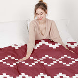 Manta terapéutica original - Funda de algodón con motivo navideño rojo