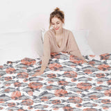 Juego de ropa de cama con manta terapéutica peces grises