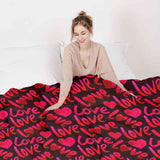 Manta terapéutica original - Funda de algodón negra con inscripción Love