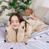 Set de ropa de cama para mantas terapéuticas blanco cócteles