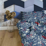 Set de ropa de cama con mantas terapéuticas y hojas navideñas