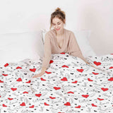 Set de ropa de cama con manta terapéutica Amor da alas