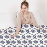 Juego de ropa de cama con manta terapéutica patrón marinero azul
