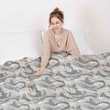 Juego de ropa de cama con manta terapéutica mar tormentoso
