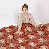 Manta terapéutica original - Funda de algodón roja con gran flor