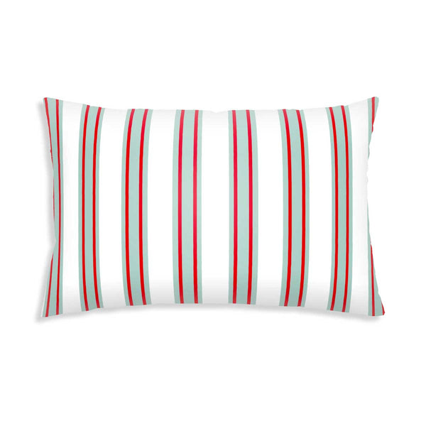 Almohada de salud a rayas roja y verde para adultos