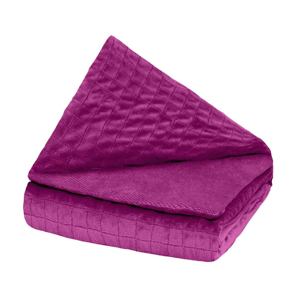 Manta terapéutica original - Manta con peso con funda para las 4 estaciones en lila para adultos
