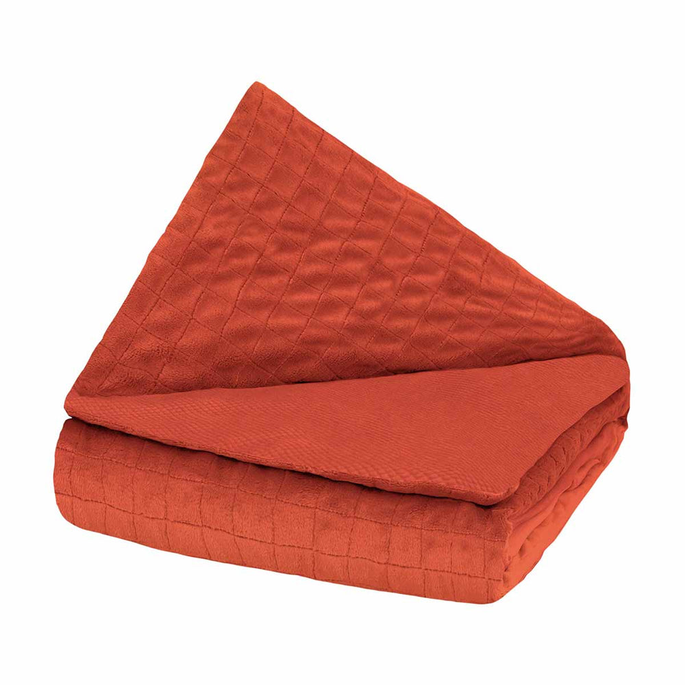 Manta terapéutica original - Manta con peso con funda para 4 estaciones en rojo para adultos