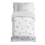 Manta terapéutica original - Funda de algodón Flor azul