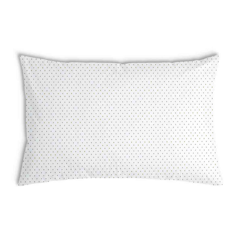 Almohada de salud blanca con puntitos dorados