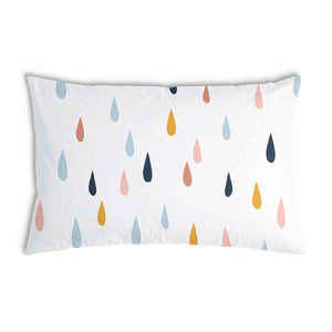 Almohada de salud con funda de algodón gotas multicolores