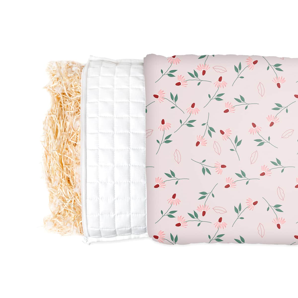 Almohada de salud con patrón de margaritas para niños