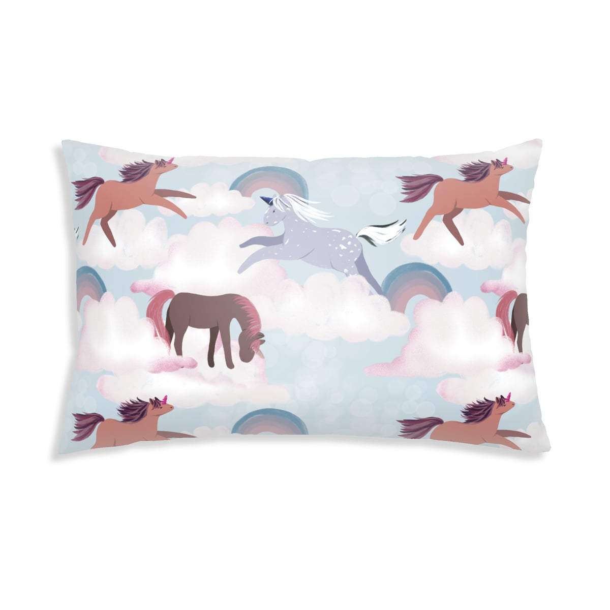 Almohada de salud con diseño de caballos para niños