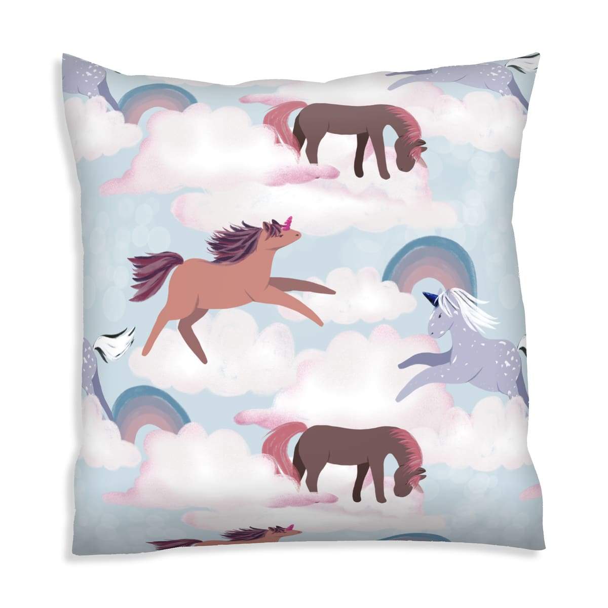 Almohada de salud con diseño de caballos para niños