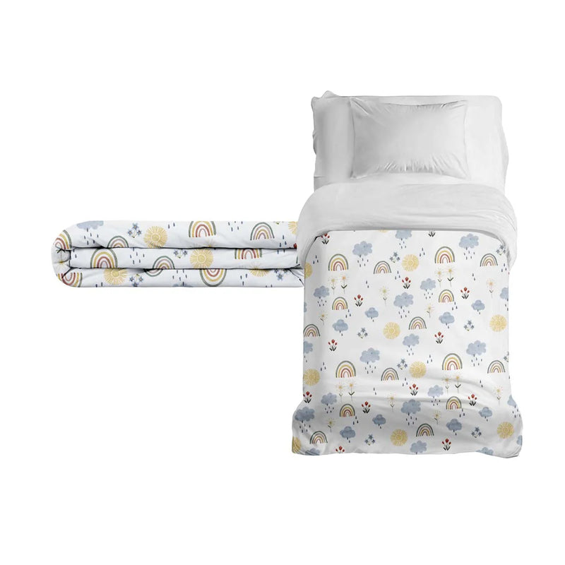 Manta terapéutica original - Manta de peso arcoíris con funda de algodón para niños