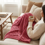 Manta terapéutica original - Manta con peso con funda para las 4 estaciones en rosa para adultos