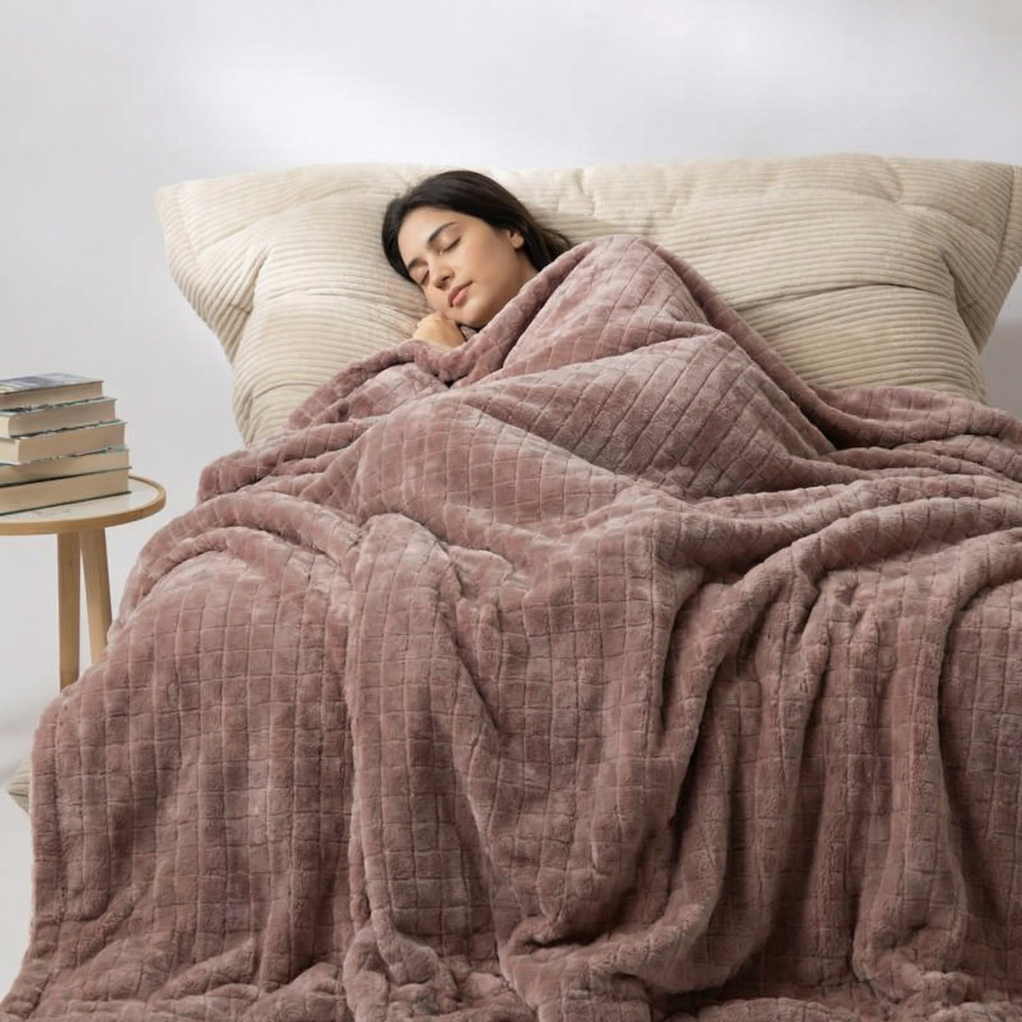 Manta terapéutica original - Manta con peso con funda para las 4 estaciones en verde abeto para adultos