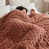 Manta terapéutica original - Manta con peso con funda para las 4 estaciones en verde abeto para adultos