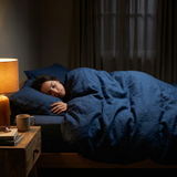 Manta terapéutica original - Manta con peso con funda de algodón en azul para adultos