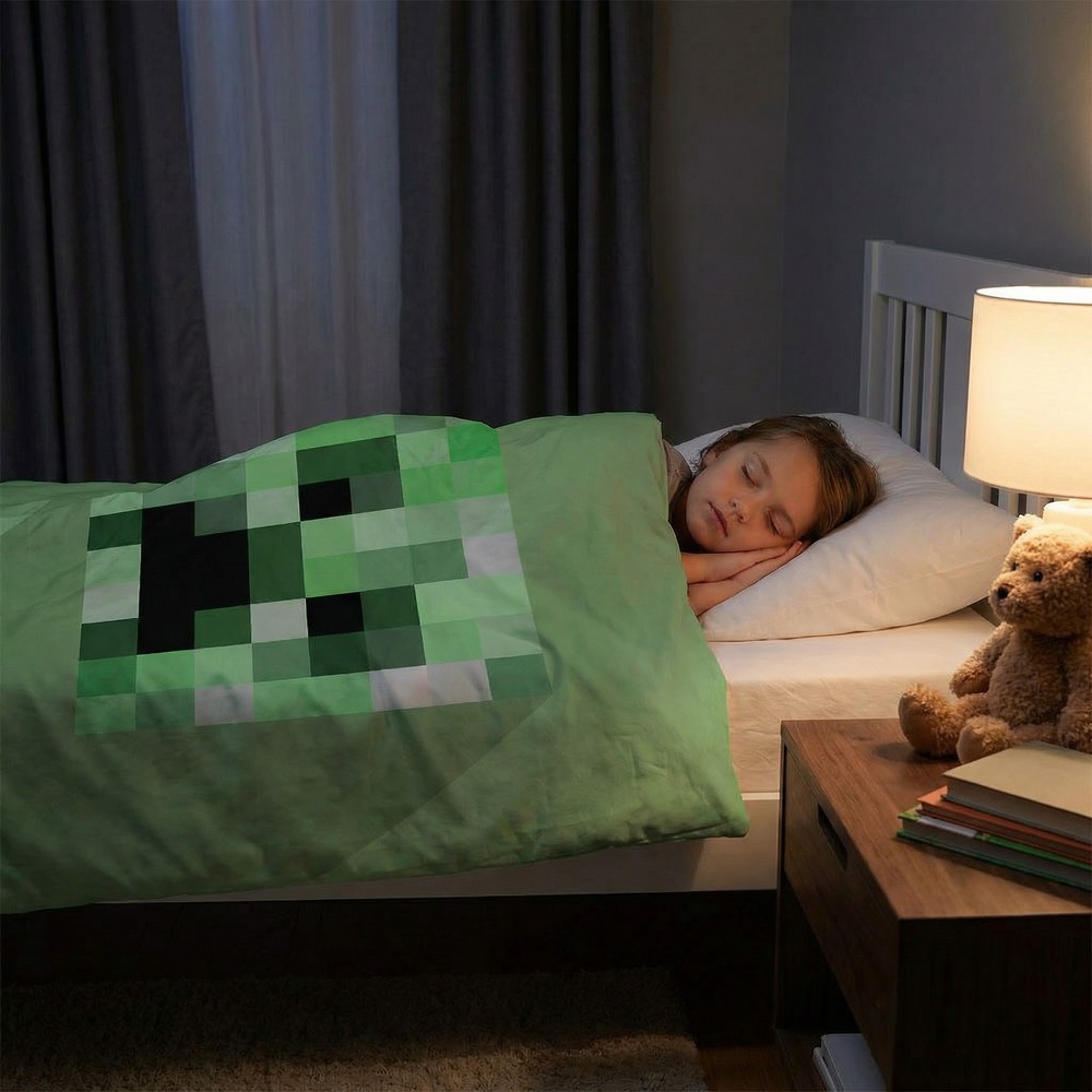 Manta terapéutica original - Manta con peso Minecraft Creeper con funda de algodón para niños y adultos