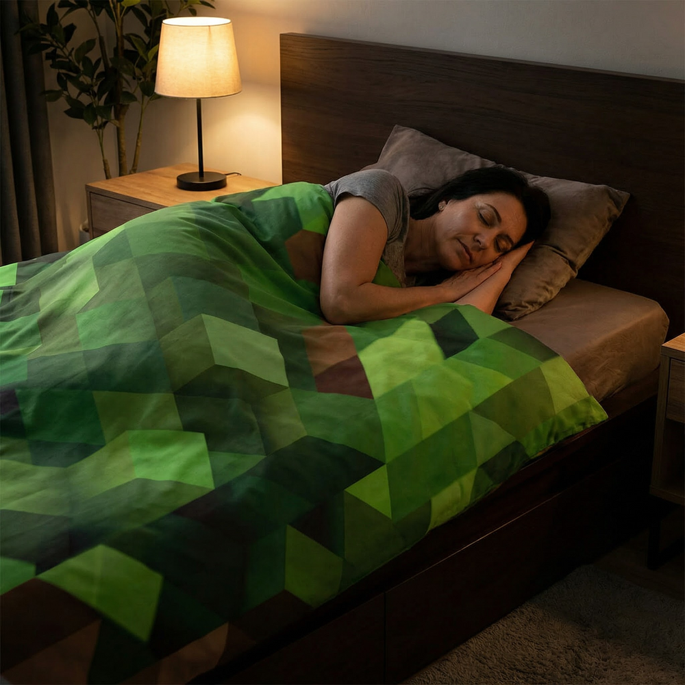 Manta terapéutica original - Manta con peso de paisaje Minecraft con funda de algodón para niños y adultos