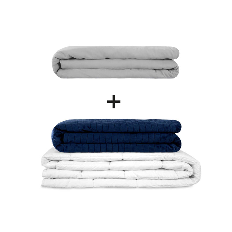 Manta terapéutica original - Juego de mantas con peso para adultos incluyendo 2 fundas a elegir