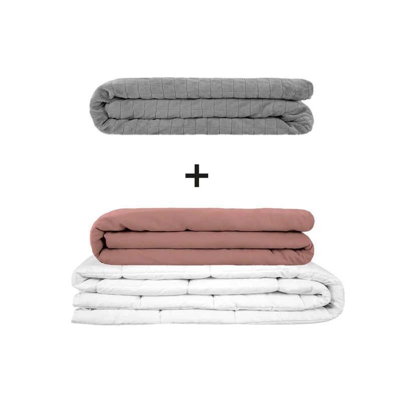 Manta terapéutica original - Juego de mantas con peso para adultos incluyendo 2 fundas a elegir