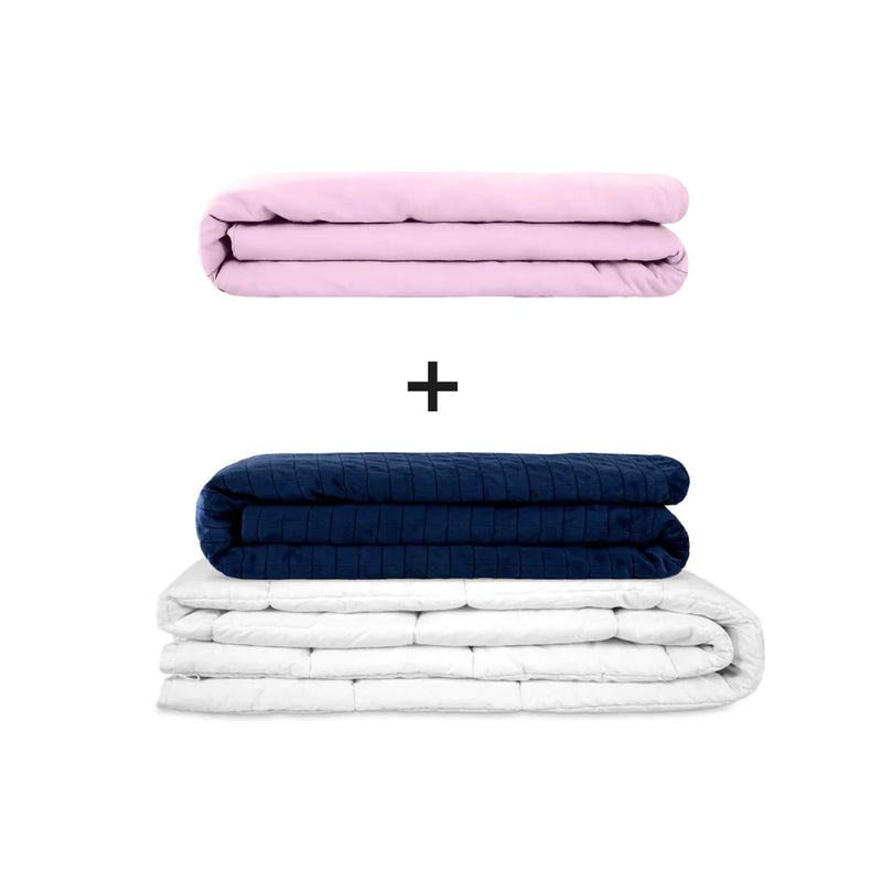 Manta terapéutica original - Juego de mantas con peso para adultos incluyendo 2 fundas a elegir