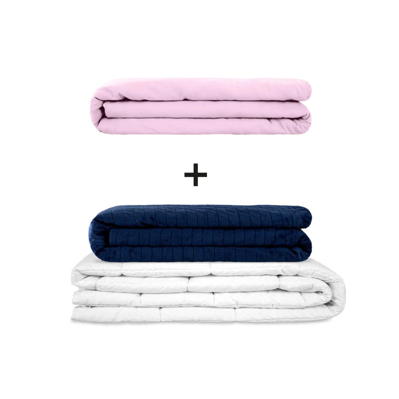 Manta terapéutica original - Juego de mantas con peso para adultos incluyendo 2 fundas a elegir