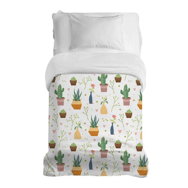 Manta terapéutica original - Funda de algodón Plantas de interior coloridas
