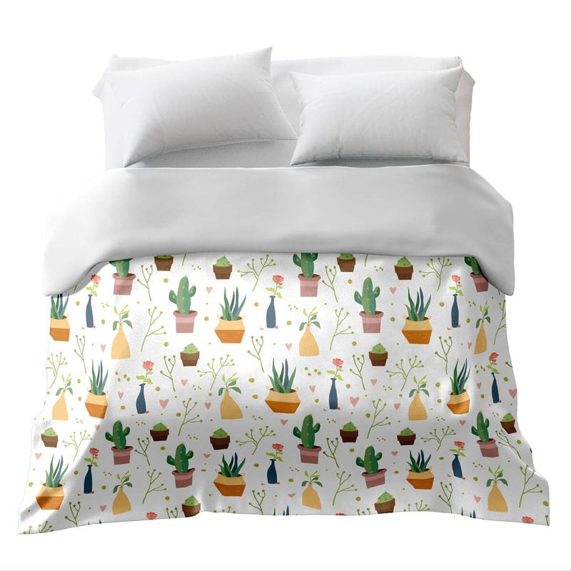 Manta terapéutica original - Funda de algodón Plantas de interior coloridas