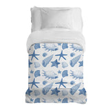 Manta terapéutica original - Funda de algodón con conchas azules