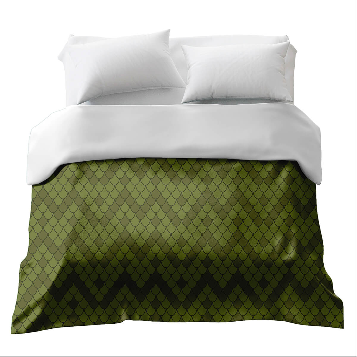 Manta terapéutica original - Funda de algodón Piel de serpiente verde