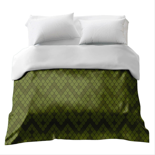 Manta terapéutica original - Funda de algodón Piel de serpiente verde