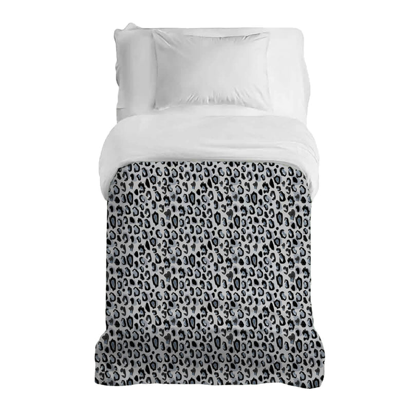 Manta terapéutica original - Funda de algodón negro blanco con estampado de leopardo