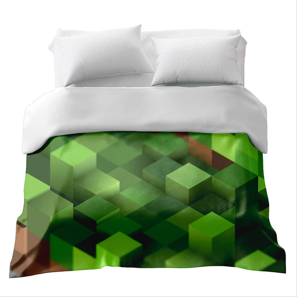 Manta terapéutica original - Manta con peso de paisaje Minecraft con funda de algodón para niños y adultos