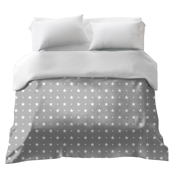 Manta terapéutica original - Funda de algodón en gris con estrellas