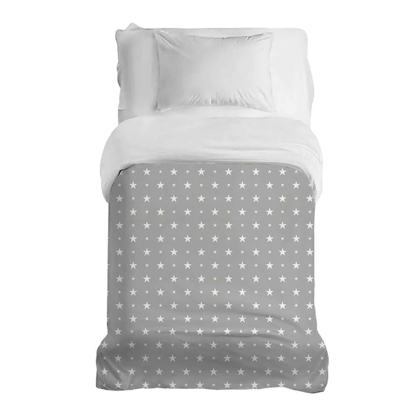 Manta terapéutica original - Funda de algodón en gris con estrellas